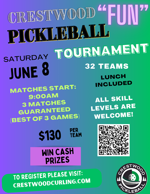 Pickleball Tournament Flyer June 8 2024