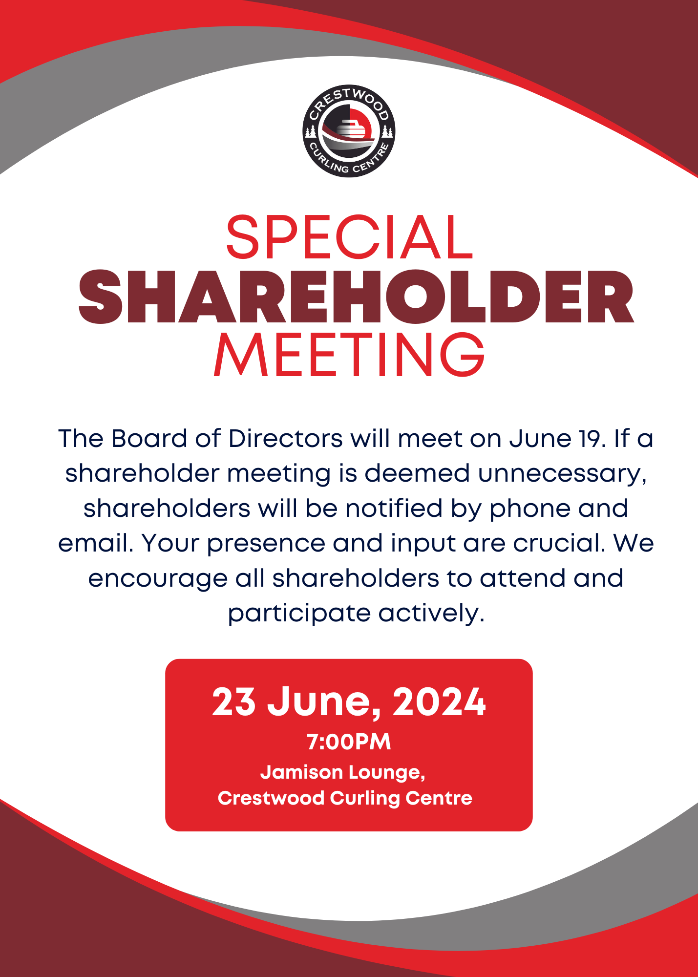 Special Shareholder Meeting June 23